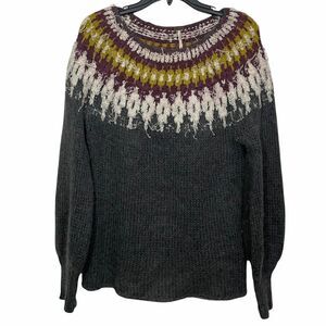 Free People Oversized Knit Crewneck Sweater